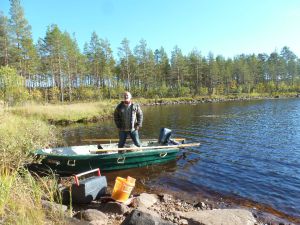 Unser Boot am Häsjön