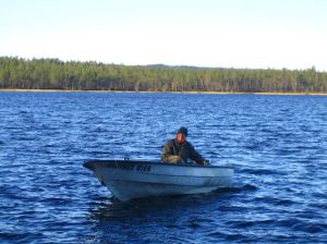 Unser Boot am Gasjön